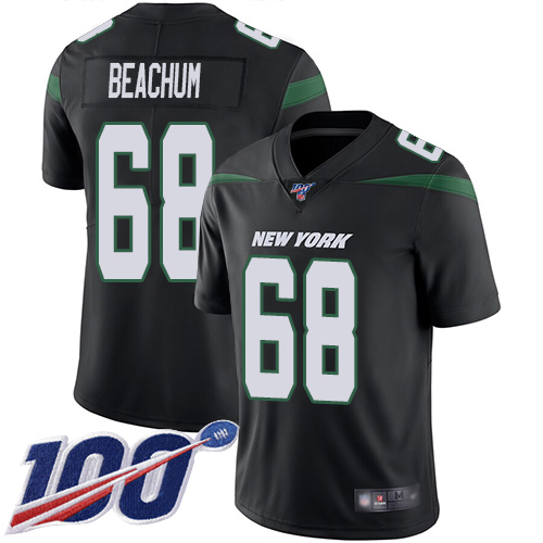 New York Jets Limited Black Youth Kelvin Beachum Alternate Jersey NFL Football #68 100th Season Vapor Untouchable
